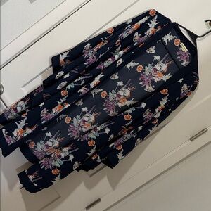 World Market Floral Kimono Robe - Navy